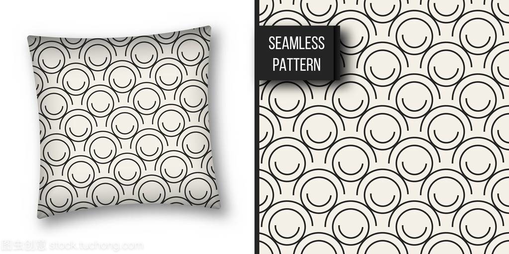 抽象概念向量单色的几何图案。黑色和白色小背景。艺术插图创作模板。无缝时尚纹理。壁纸、 表面、 网页设计、 纺织、 装饰